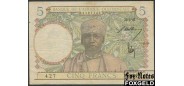 Французская Западная Африка 5 франков 1942 22-4-42.. aVF P:25 1000 РУБ