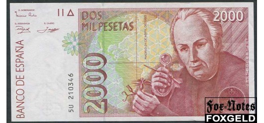 Испания Banco de Espana 2000  песет 1992 1992 (1996) #6 aXF P:164 2000 РУБ