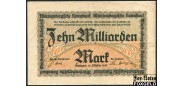 Wurttembergische Notenbank 10 Mrd. Mark 1923 15. Oktober 1923. F WTB21a 5000 РУБ
