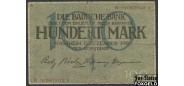 Badische Bank 100 Mark 1918 15. Dezember 1918. F BAD6 800 РУБ