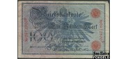 Германия / Reichsbank 100 марок 1908 Две красные печати.  # 29мм VF Ro.33b 170 РУБ