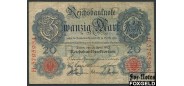 Германия / Reichsbank 20 марок 1910 без в/з #7 aF Ro.40b 50 РУБ