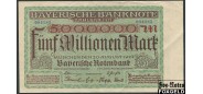 Bayerische Notenbank 5 Mio. Mark 1923 20. August 1923.  # темно-синий VF BAY13b / P:S932 350 РУБ
