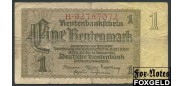 Германия / Deutschen Rentenbank 1 Rentenmark 1937 #8 VG Ro:166b 100 РУБ