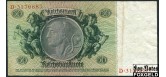 Германия / Reichsbank 50 Reichsmark 1933 1 тип (металлография) #7. / Wz. Kopf von David Hansemann, mit Kreuz-Iris-Druck, KN 7-stellig VF Ro:175a 400 РУБ