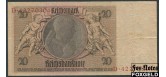 Германия / Reichsbank 20 Reichsmark 1929 2 тип (офсет, с выдавленными штампом, в/з портрет) VF Ro:174b 500 РУБ
