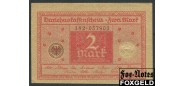 Германия / Reichsschuldenverwaltung 2 марки 1920 Красная, печать коричневая. XF Ro:65b 200 РУБ