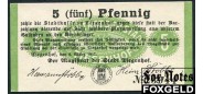 Tiegenhof / Provinz Pommern 5 Pfennig 1917 6. Marz 1917 aUNC T10.1d B6 1200 РУБ