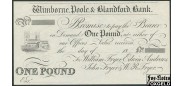 Великобритания 1 Pound 18… Wimborne, Poole & Blandford bank (новодел с оригинального клише) XF 2361i 2000 РУБ