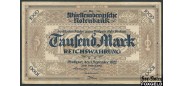 Wurttembergische Notenbank 1000 Mark 1922 с рукописной подпс. F+ WTB12a 1300 РУБ