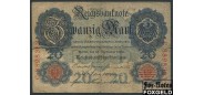 Германия / Reichsbank 20 марок 1909 Reichsbanknote. VG Ro.37 250 РУБ