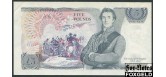 Великобритания  Bank of England 5 фунтов ND(1971) BE112. Sign.Page.  Литера L на РВ. XF++ P:378b 4000 РУБ
