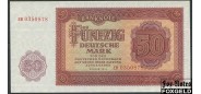 ГДР / Deutschen Noten Bank 50 Mark 1955 Banknote #7 XX UNC Ro.352а 2000 РУБ