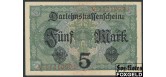 Германия / Reichsschuldenverwaltung 5 Mark 1917 1. August 1917. Л.с. серо-фиолетовый #8 аUNC Ro:54с 450 РУБ