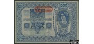 Австрия 1000 крон ND(1919) KK148a.  на РВ два женских портрета, Auflage II, штамп на гербе F P:61 150 РУБ