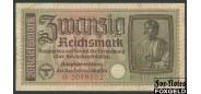 Германия 20 рейхсмарок ND(1939) Reichskreditkassen. Билеты имперских кредитных касс aF Ro.554 250 РУБ
