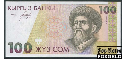 Кыргызстан 100 сомов ND(1994)  UNC Р:12 520 РУБ