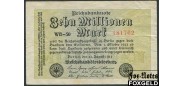 Германия / Reichsbank 10 Mio. Mark 1923 22.8.23г. в/з Hakenstern #6 VF Ro.105a 120 РУБ