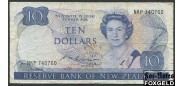 Новая Зеландия 10 долларов ND(1985) Sign.S.T.Russell F P:172b 2600 РУБ