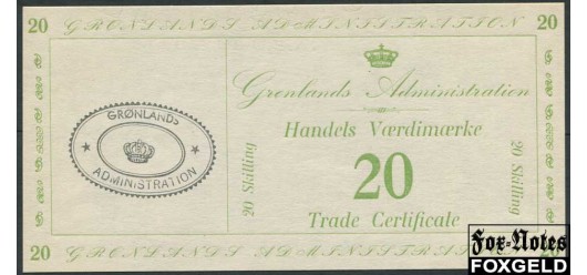Гренландия 20 скиллингов ND(1942) TRADE CERTIFICATES UNC P:M10 4000 РУБ