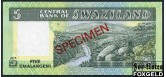 Свазиленд 5 эмалангени ND(1982) SPECIMEN Образец UNC P:9s 4000 РУБ