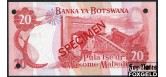 Ботсвана 20 пула ND(1982) SPECIMEN Образец UNC P:10s 6000 РУБ