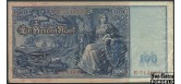 Германия / Reichsbank 100 марок 1910 Две красные печати. Бумага синеватая VF Ro:43b 500 РУБ