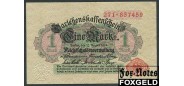 Германия / Reichsschuldenverwaltung 1 Mark 1914 Darlehnskassenschein.   красная печать, зеленая сетка, серия 137-144 241 -718, 839-970 aXF Ro.51c/  P:51 120 РУБ