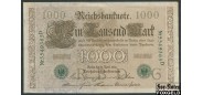 Германия / Reichsbank 1000 марок 1910 Две зеленые печати.   #7 Литера G aXF Ro:46b 250 РУБ
