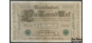 Германия / Reichsbank 1000 марок 1910 Две зеленые печати.   #7 Литера H VF Ro:46b 150 РУБ