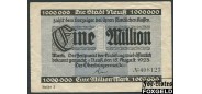 Neuss / Rheinprovinz 1 Mio. Mark Gutschein. 15. August 1923. Reihe 2. VF 3840.e B8 №408123
