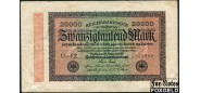 Германия / Reichsbank 20000 Mark 1923 20.2.1923 в/з Ringe #6  FZ (Förster & Borries, Zwickau) F Ro:84b 100 РУБ