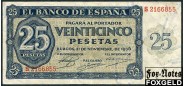 Испания / Banco de Espana 25 песет 1936  VF P:99a 3800 РУБ