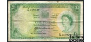 Родезия и Ньясаленд 1 фунт 1960 sign. B.C.Richards aF P:21b 16500 РУБ