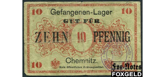 KGL Chemnitz (Sachsen)(Лагерь военнопленных) 10 Pfennig ND Gefangenen-Lager Chemnitz VG Ti:05.20 1000 РУБ