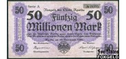 Apolda  / Thuringen 50 Mio. Mark 1923 25. September 1923. VF 121.a В7 600 РУБ
