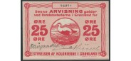 Гренландия 25 ore ND(1913) STYRELSEN AF KOLONIERNE I GRØNLAND XF P:11 20000 РУБ