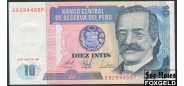 Перу 10 инти 1987  UNC P:129 100 РУБ