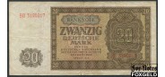 ГДР / Deutschen Noten Bank 20 Mark 1948 Banknote #7 XX aVF Ro.344d 250 РУБ