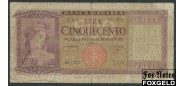 Италия / Banca d'Italia 500 лир 1961 Sign. Carli ,  Ripa. 23.3.1961. Серии O167-T200 G P:47cb / BI.186 300 РУБ
