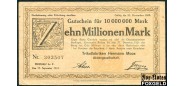 Buchau / Wurttemberg 10 Mio. Mark 1918 Trikotfabriken Hermann Moos AG 17.09.23 F В7 646m 850 РУБ