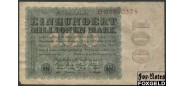 Германия / Reichsbank 100.000.000 м. 1923 22.8.23г. Reichsdrukerei #8 красн. F++ Ro:106a 150 РУБ