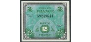 Франция 5 франков 1944 военный выпуск ФЛАГ XF P:115a 650 РУБ