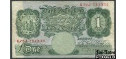Великобритания  Bank of England 1 фунт ND(1949) Sign.Beale F P:369b 350 РУБ