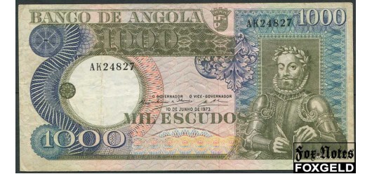Ангола 1000 эскудо. 1973  F P:108 200 РУБ