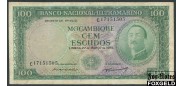 Мозамбик 100 эскудо 1961 без в/з F P:109b 1500 РУБ
