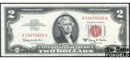 США United States Notes 2 долларов 1963 Series of  1963A Sign. Granahan Flowler aUNC Fr1514 3500 РУБ