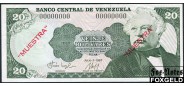 Венесуэла 20 боливаров 1987 MUESTRA (ОБРАЗЕЦ) aUNC P:64А 5000 РУБ