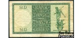 Данциг Bank von Danzig 20 гульденов 1937  F Ro:844a 35000 РУБ