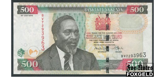 Кения / CENTRAL BANK OF KENYA 500 шиллингов 2010  aXF P:49e 1000 РУБ